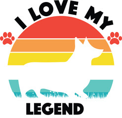 dog t-shirt design - I love my Dog - Best Dog Tshirt design