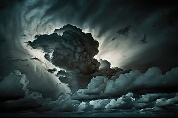 Dramatic stormy sky with dark clouds