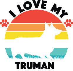 dog t-shirt design - I love my Dog - Best Dog Tshirt design