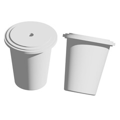 3d coffee cups mockup for product presentation