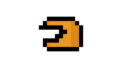 voxel yellow racing helmet