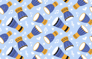 percussion seamless pattern. 