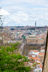 Obraz premium Zizkov Tower in Prague: Capturing the Majestic and Futuristic Beauty of a Landmark Television Tower in the Heart of the Czech Republic's Capital City