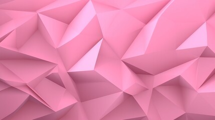 Fototapeta premium Abstract pink 3d polygonal pattern texture background, AI concept