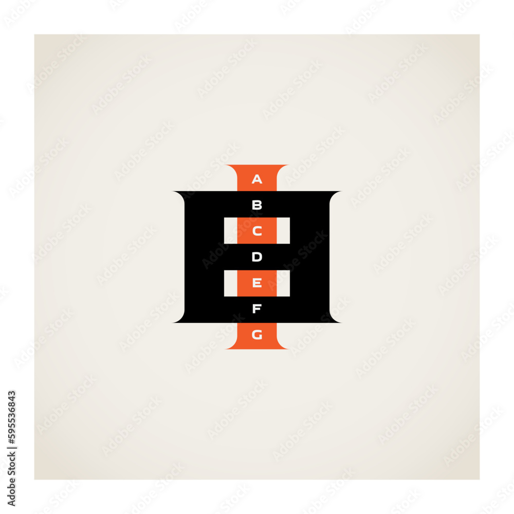 Poster numbers eight amd one. logotype with the number 81 and a vertical word of 7 letters.