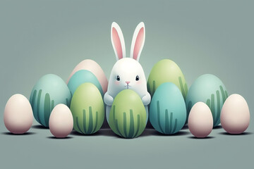 Happy Easter. Easter celebration concept. Easter party concept. Generative AI