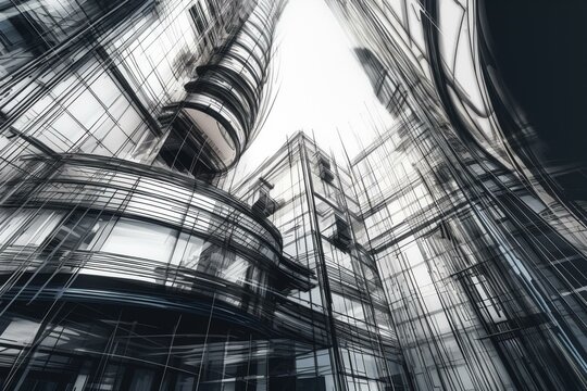 Abstract sketch of architecture. Generative AI