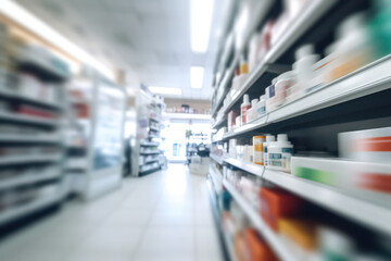 Fototapeta premium The Evolution of the Drugstore: From Soda Fountains to Modern Convenience Stores AI Generated