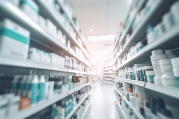 Fototapeta premium Must-Have Items to Stock Up on at the Drugstore for Your Home First Aid Kit AI Generated