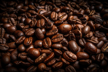 Fototapeta premium Coffee beans background. Generative AI