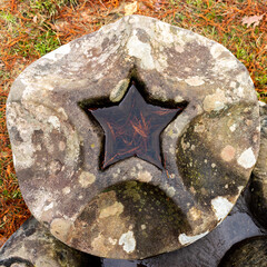 star symbol in stone
