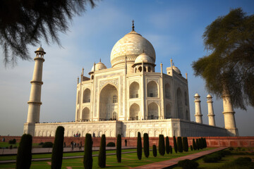 Fototapeta na wymiar Taj Mahal India. Indian Palace. Generative AI