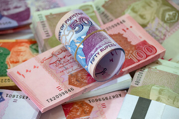 Pakistani Currency Banknote. Business and Finance concept
