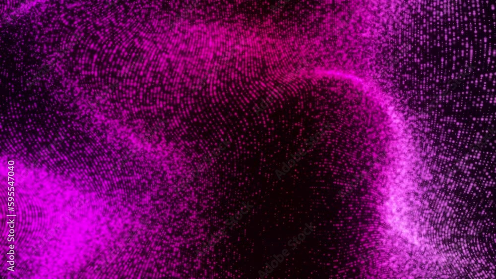 Poster abstract waves particles. computer generated 3d render