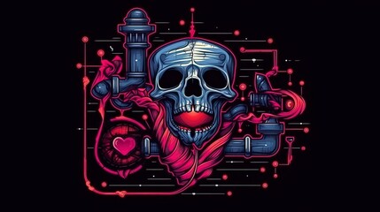 Love potion in fantasy and steampunk styles . Generative AI