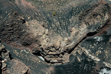 Magmatic soil and volcanic rocks. Irregularity of the ground on the slopes of a large volcano....