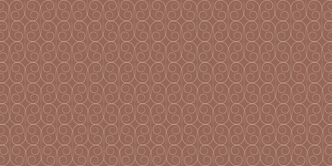 Fototapeta premium Seamless monochrome floral pattern vector background.