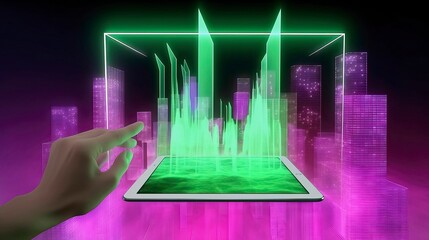 Project visualization using augmented reality tools Design Concept. Generative AI