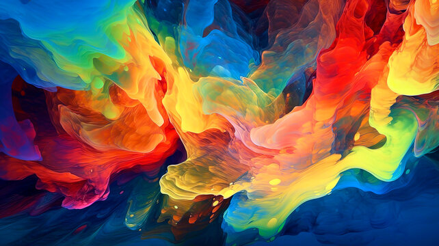 Colorful abstract background that showcases a vibrant gradient effect. 