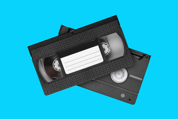 front part of a VCR tape isolated