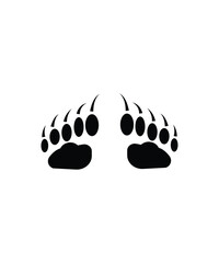 bear footprint icon, vector best flat icon.