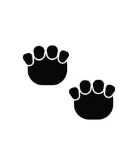 elephant footprint icon, vector best flat icon.