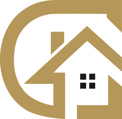g real estate home logo design