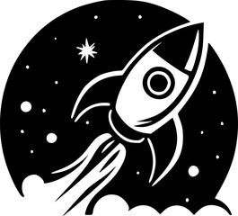 Space - Minimalist and Flat Logo - Vector illustration