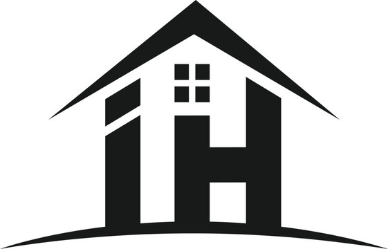 ih real estate home logo design