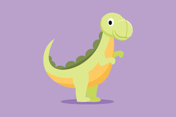 Graphic flat design drawing stylized toys dinosaur logo, icon, symbol. Soft fluffy toys. Cute dinosaur plush toy. Stuffed toy baby dinosaur. Series of children toys. Cartoon style vector illustration