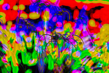 Fototapeta na wymiar Flowers that dance in the wind - a captivating abstract background
