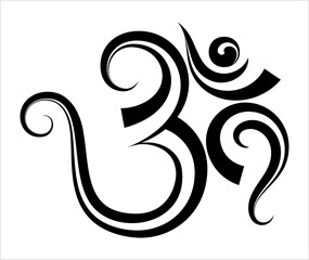 Aum (Om) The Holy Motif Calligraphic Style M_2304001