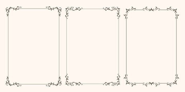 Vector floral frame