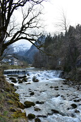 Lofer-Österreich-Austria-Alpen-Fluss