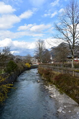 Fototapeta na wymiar Lofer-Österreich-Austria-Alpen-Fluss