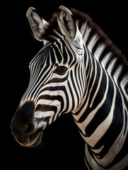 Fototapeta na wymiar zebra in profile