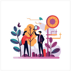 Business Growth Management Analysis Illustration