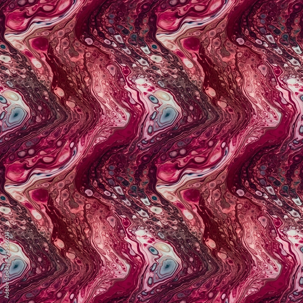 Aufkleber magenta gas giant atmosphere background with slow colorful blending flow mixing together. ai generat