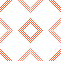 Obraz premium Seamless geometric pattern of triple, rotated squares of honey color