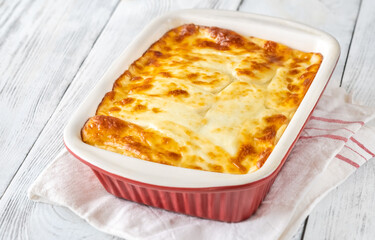 Moussaka eggplant potato based dish