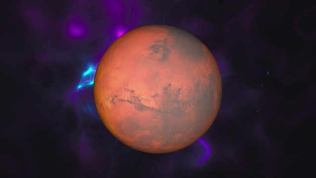 Mars with energy. Computer generated 3d render