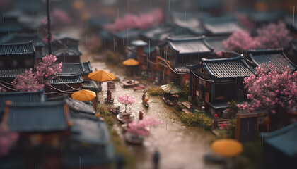 little town with generative ai technology