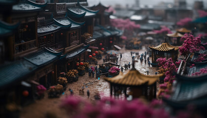 little town with generative ai technology