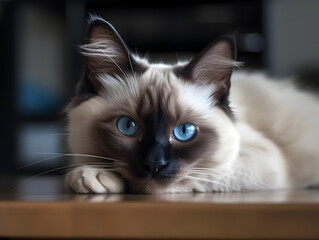 portrait of a cat with generative ai technology