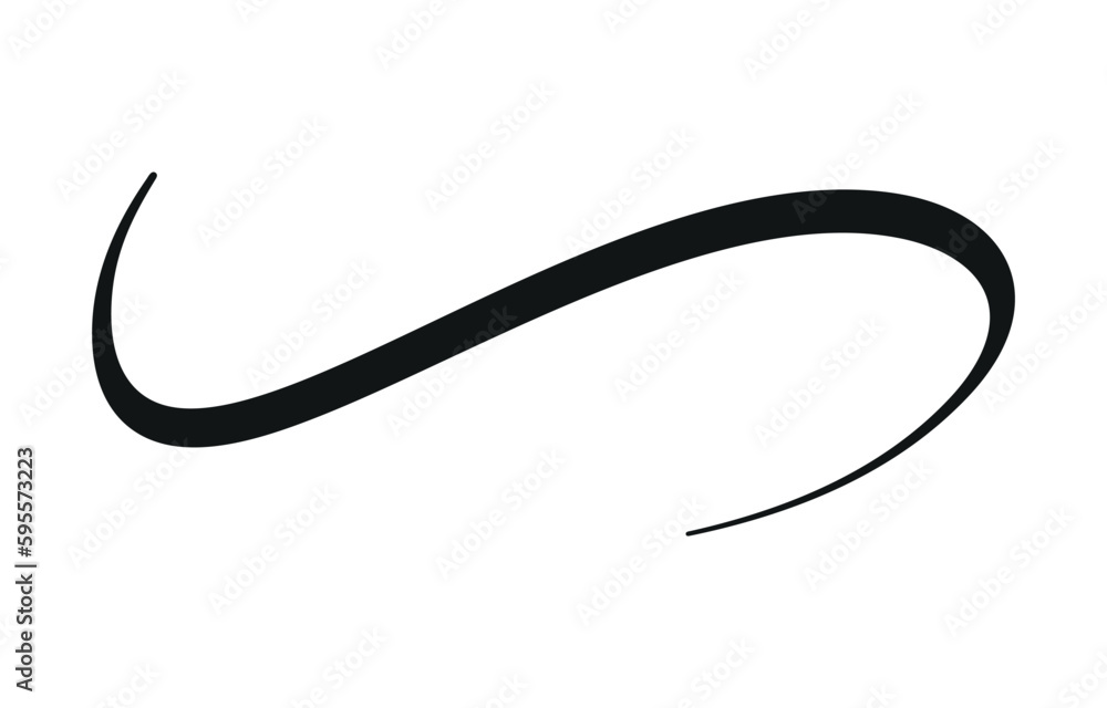 Poster swoosh, swash underline stroke set.abstract wavy thin line. squiggle elements. vector isolated illus