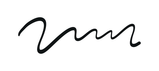 Swoosh, swash underline stroke set.Abstract wavy thin line. Squiggle elements. Vector isolated illustration