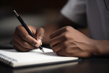 person signing a document