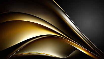 black and gold gradiant wallpaper background, smooth texture, luxury, Made by AI,Artificial intelligence
