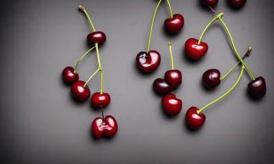 Obraz na płótnie Canvas cherries on a plate
