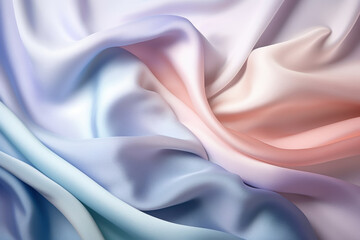 Obraz premium waves of silk fabric, Generative AI